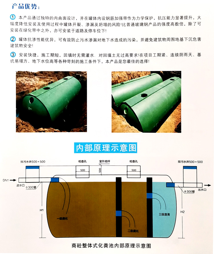 北海玻璃钢化粪池